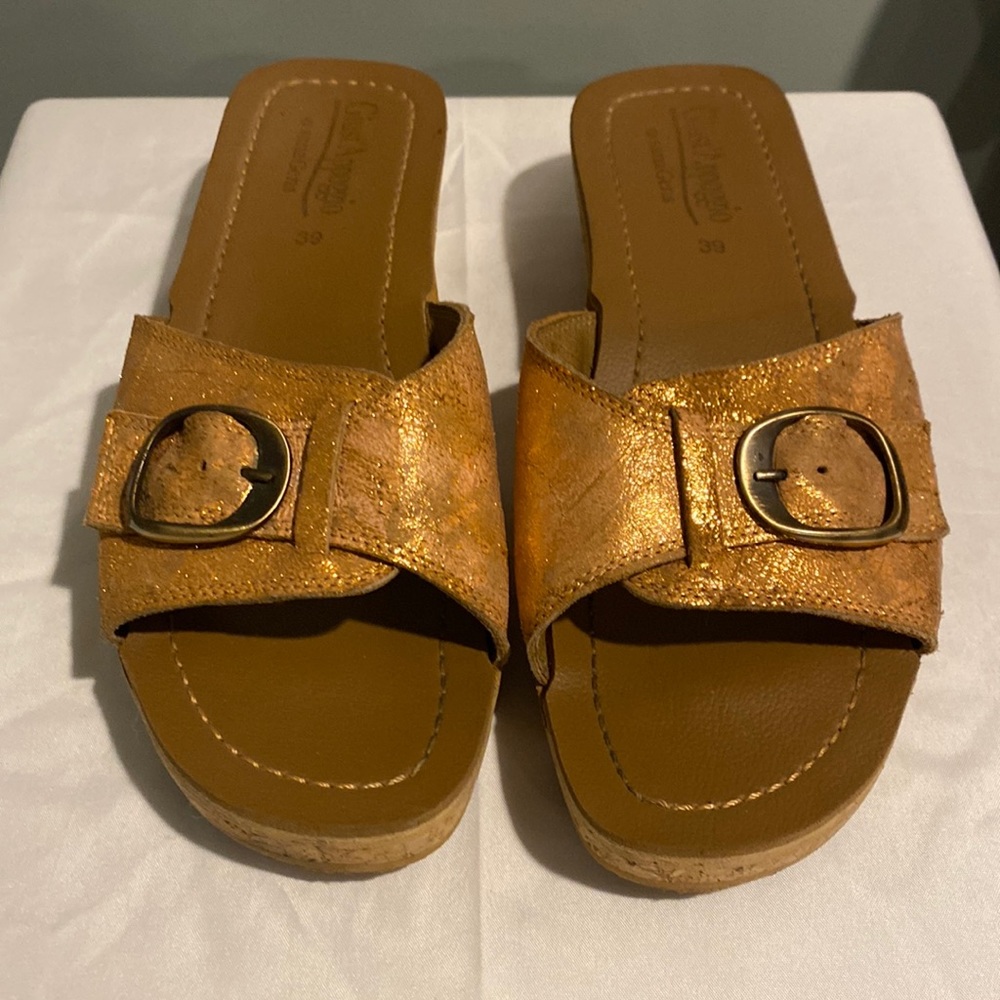 Italian Leather Giust’ Appoggio women’s sandals. US size 8